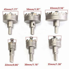 4EVERHOPE komplet 6 TCT kronskih žag za kovino 22–65 mm