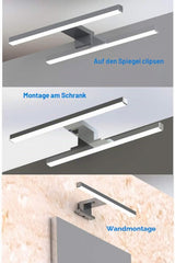 AZHIEN LED svetilka za ogledalo 30cm, 4000K, IP44
