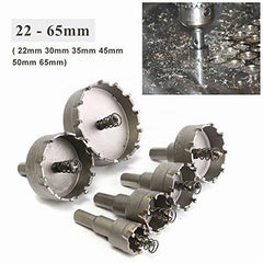 4EVERHOPE komplet 6 TCT kronskih žag za kovino 22–65 mm