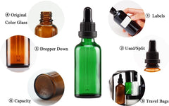 12x YIZHAO 50 ml steklena kapalna steklenička