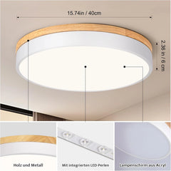 VIKAEY 40 cm LED stropna svetilka - 36 W