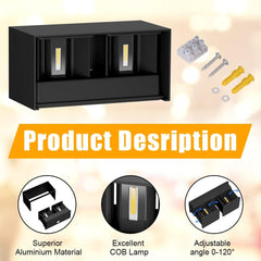 KLIGHTEN 24 W LED stenska svetilka za zunanjo in notranjo uporabo