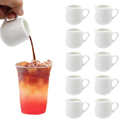 10x WESTCH 50 ml porcelanast vrček za mleko