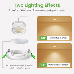 6x ALUSSO 75–78 mm LED zatemnitveni vgradni reflektor
