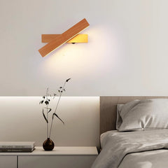 SCHINDORA 31 cm lesena LED stenska svetilka - 3000 K
