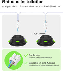 4x ALUSSO 78 mm vgradni LED reflektor 4 W 3CCT