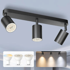 ALUSSO stropna svetilka s 3 vrtljivimi GU10 LED reflektorji
