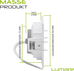 LUMARE Vgradna ekstra ploska LED svetilka Lumare 4 W