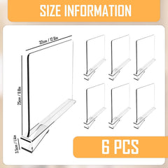 6x SUPRROW akrilni pregradnik za police 30×20cm