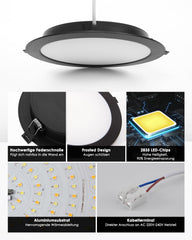 2x GREBEAM LED stropna svetilka 24W 2200lm IP44