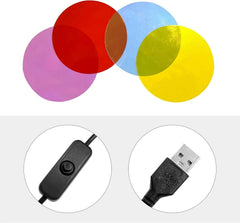 GY LED projektorska svetilka sončnega zahoda s 4 barvami in USB
