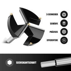 HSAWBIT Forstnerjev sveder za les 100 mm s šestrobim vpetjem
