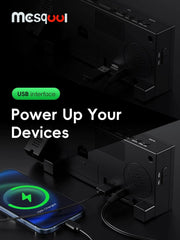 MESQOOL digitalna projekcijska budilka z USB polnjenjem