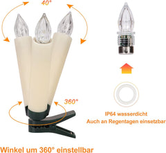 YUNSHENG LED božične svečke za drevo z daljinskim upravljalnikom - set 40 kosov