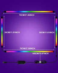 AURORIONCG USB RGBIC 4-stranski LED trak za 34" monitor
