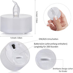 TAPPOVALY LED Čajne Svečke s Časovnikom – Set 23 kosov