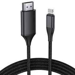 JUCONU HDMI kabel za iPhone na TV, 2 m, črn
