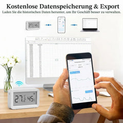 CHATTHEN Wi-Fi termometer in higrometer z LCD-zaslonom