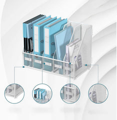 SUPTIDY kovinski namizni organizator s 5 predelki