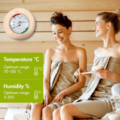 ULSAM Leseni termometer in higrometer za savno