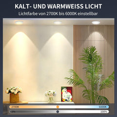 6x 7W DUSKTEC pametni LED vgradni reflektorji WiFi/Alexa