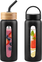 HYDRAGLAZIC 600 ml steklenica iz stekla z dvema pokrovoma