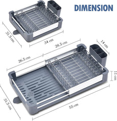 KINGRACK raztegljiv aluminijast odcejalnik za posodo