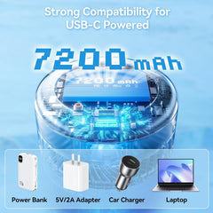 PRIMEVOLVE Prenosni baterijski ventilator USB z nastavljivo višino