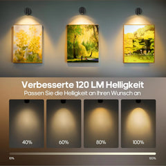 2x GOODEA polnilna stenska LED reflektorja z daljincem
