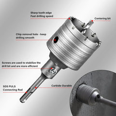 SALI SDS-Plus vrtalna krona 100 mm z M22 adapterjem in centrirnim svedrom