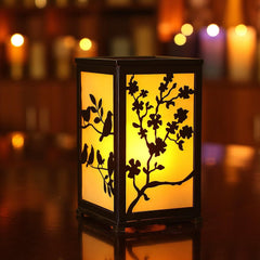 SIMPDECOR kovinsko lanterna z LED svečo in časovnikom