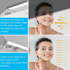AZHIEN LED svetilka za ogledalo 40cm, 4000K, IP44
