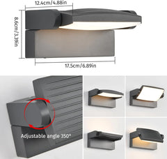 SANSHI 12 W zunanja LED stenska svetilka