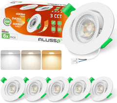 6x ALUSSO 75–78 mm LED zatemnitveni vgradni reflektor