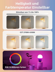 2x AIGOSTAR pametna LED žarulja RGB s daljinskim upravljačem