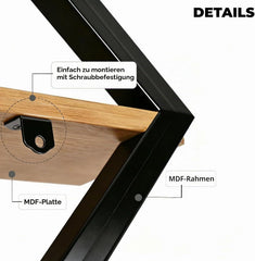 JUJOYBD komplet 3 diamantnih stenskih polic 29/35/41 cm
