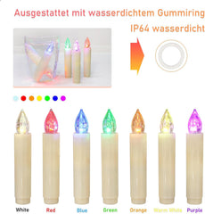 YUNSHENG RGB LED božične svečke z daljincem - set 30 kosov