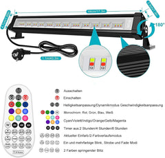 2x LINKE 44 cm RGB LED stenska svetilka z daljincem - 42 W