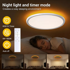 2x MOSSCO 29 cm LED stropna luč z daljincem