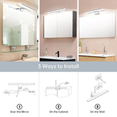 AZHIEN LED svetilka za ogledalo 30cm, 4000K, IP44