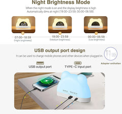 BEAUTIEBEAM otroška digitalna budilka z RGB lučko