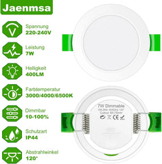 12x JAENMSA 84mm vgradni LED reflektor