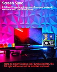 AURORIONCG USB RGBIC 4-stranski LED trak za 34" monitor