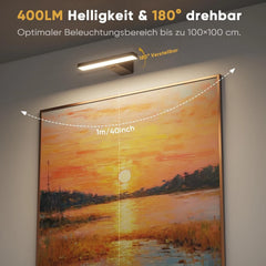 2x Görvitor LED svetilka za slike brez vrtanja z daljincem