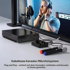 VOIJUMP komplet 2 brezžičnhi UHF mikrofonov z sprejemnikom
