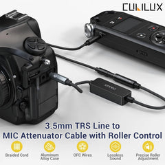 CUBILUX 30 cmkabel 3,5 mm Line Out–Mic In z regulatorjem