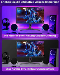 AURORIONCG 4-stranski USB RGBIC LED trak za 24" monitor