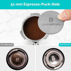 CASABREWS CM5418 brezdni portafilter s sitom in puck screenom 51mm
