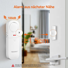 4x TECKNET brezžični alarm za okna in vrata