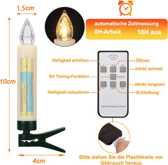 YUNSHENG LED božične svečke za drevo - set 30 kosov